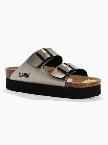 Sunbay Klapki w kolorze złotym