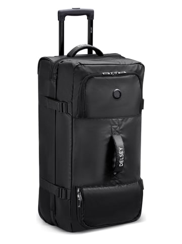 Delsey Softcase-Trolley "Raspail" in Schwarz - (B)30 x (H)73 x (T)35 cm