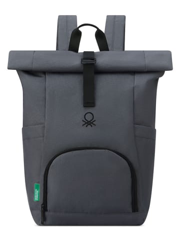 Delsey x Benetton Rucksack "Be" in Anthrazit - (B)37 x (H)44 x (T)13 cm