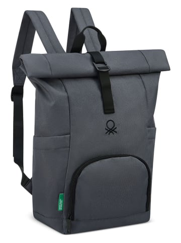 Delsey x Benetton Rucksack "Be" in Anthrazit - (B)37 x (H)44 x (T)13 cm