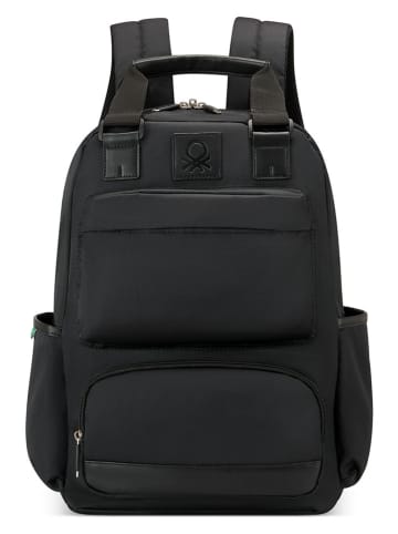 Delsey x Benetton Plecak "Color Block" w kolorze czarnym - 32 x 42 x 18 cm