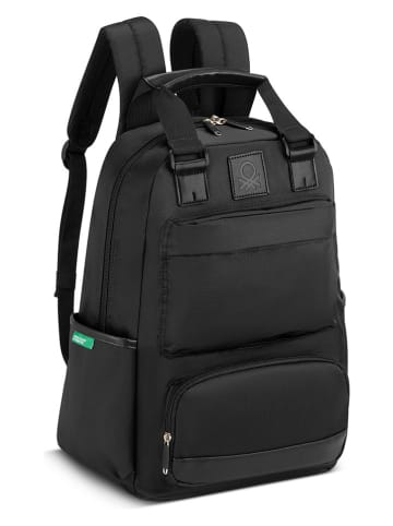 Delsey x Benetton Plecak "Color Block" w kolorze czarnym - 32 x 42 x 18 cm
