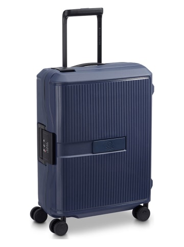 Delsey x Benetton Walizka "Color Block" w kolorze granatowym - 40 x 55 x 20 cm
