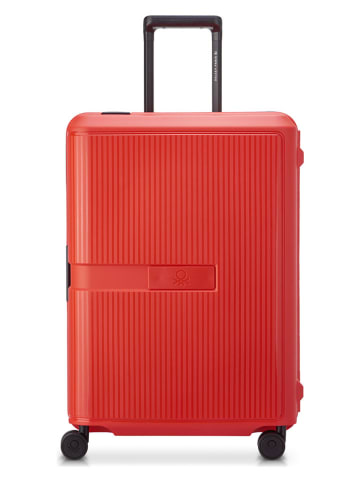 Delsey x Benetton Hardcase-Trolley "Color Block Hardside" in Rot - (B)46 x (H)66 x (T)28 cm