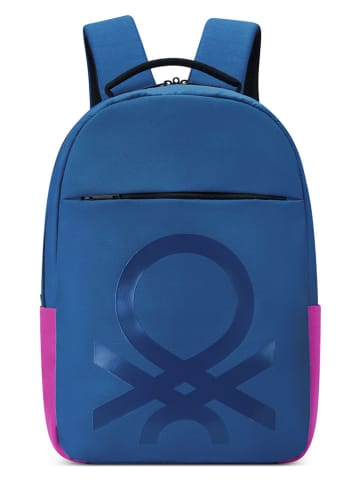 Delsey x Benetton Rucksack "Fabrica" in Blau - (B)30 x (H)44 x (T)14 cm