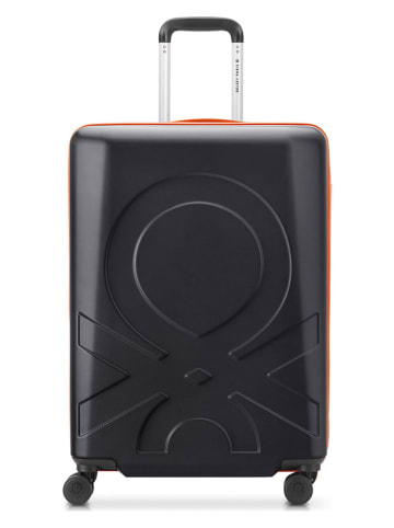 Delsey x Benetton Hardcase-trolley "Fabrica" zwart - (B)45 x (H)65 x (D)28 cm
