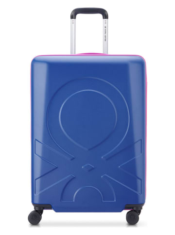 Delsey x Benetton Hardcase-Trolley "Fabrica" in Blau - (B)45 x (H)65 x (T)28 cm