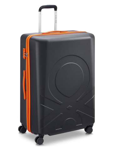 Delsey x Benetton Hardcase-trolley "Fabrica" zwart - (B)50 x (H)75 x (D)32 cm