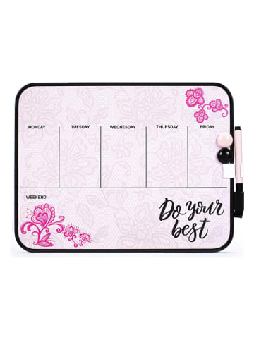 Tri-Coastal Design Wochenplan-Tafel in Rosa - (L)21 x (B)28 cm