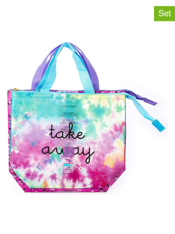 Tri-Coastal Design Torby termiczne (2 szt.) w kolorze różowym ze wzorem - 29 x 32 cm