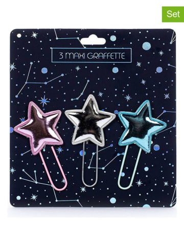 Tri-Coastal Design 3-delige set: paperclips lichtroze/blauw/goudkleurig
