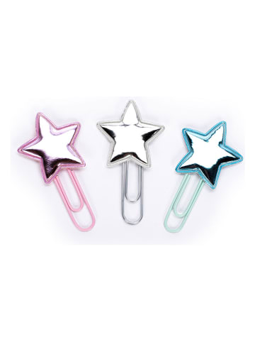 Tri-Coastal Design 3-delige set: paperclips lichtroze/blauw/goudkleurig