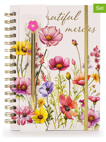 Tri-Coastal Design 2-delige notitieset beige/meerkleurig - (L)22 x (B)16 cm