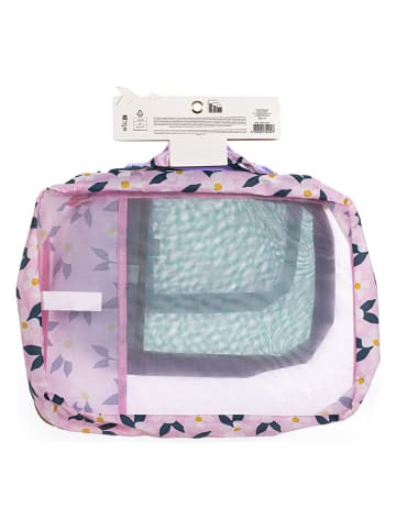 Tri-Coastal Design 3er-Set: Reisegepäck-Oragnizer in Rosa/ Grün/ Lila