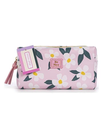 Tri-Coastal Design Kosmetiktasche in Rosa/ Grün/ Creme - (L)11 x (B)18 cm