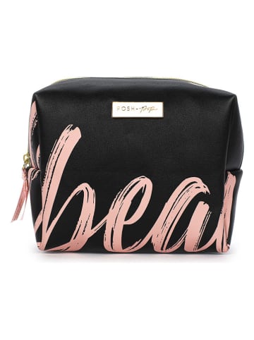 Tri-Coastal Design Kosmetiktasche in Schwarz/ Rosa - (L)19 x (B)19 cm