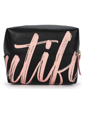 Tri-Coastal Design Kosmetiktasche in Schwarz/ Rosa - (L)19 x (B)19 cm
