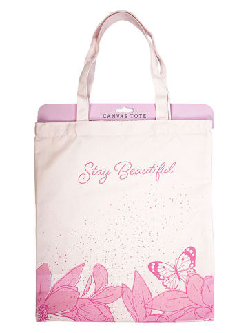 Tri-Coastal Design Shopper in Creme/ Pink - (L)40 x (B)37cm