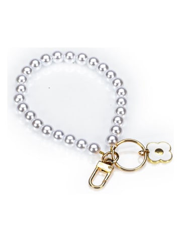 Tri-Coastal Design Sleutelhanger wit/goudkleurig - (L)13 cm