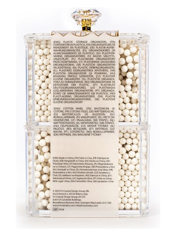 Tri-Coastal Design 2er-Set: Kosmetik-Aufbewahrungsboxen in Gold - (B)9 x (H)14,5 x (T)9 cm