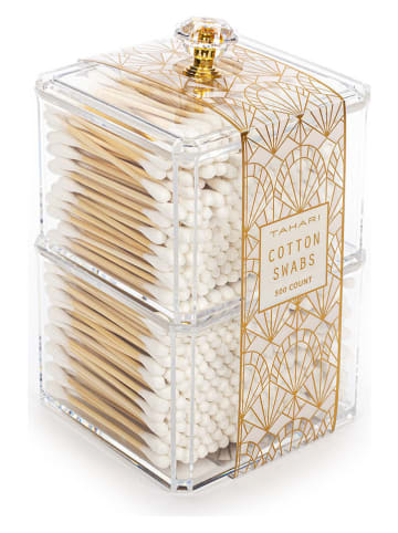 Tri-Coastal Design 2er-Set: Kosmetik-Aufbewahrungsboxen in Gold - (B)9 x (H)14,5 x (T)9 cm