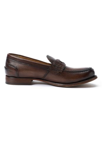 British Passport Leren mocassins bruin