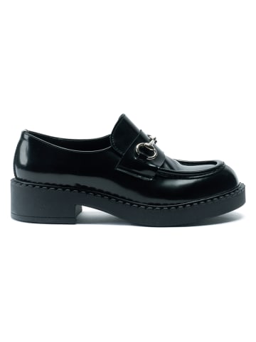 British Passport Leder-Mokassins in Schwarz