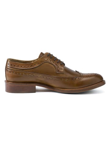 British Passport Leren veterschoenen lichtbruin