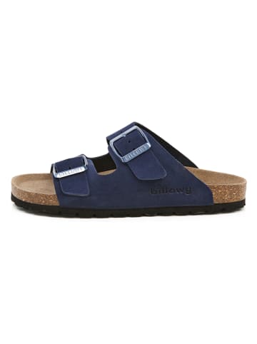 billowy Leren slippers donkerblauw