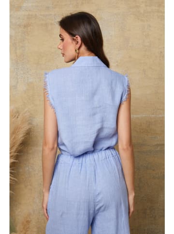 Joséfine Leinen-Bluse "Jim" in Hellblau