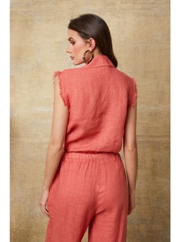 Joséfine Linnen blouse "Jim" koraalrood