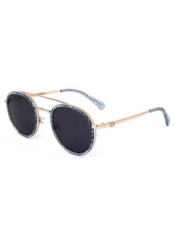 Chiara Ferragni Damen-Sonnenbrille in Hellblau-Gold/ Schwarz