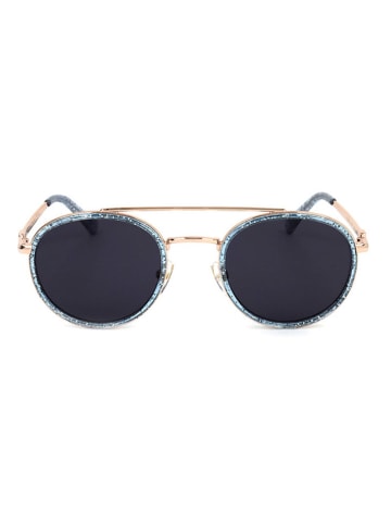 Chiara Ferragni Damen-Sonnenbrille in Hellblau-Gold/ Schwarz