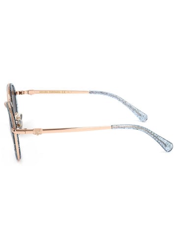 Chiara Ferragni Damen-Sonnenbrille in Hellblau-Gold/ Schwarz