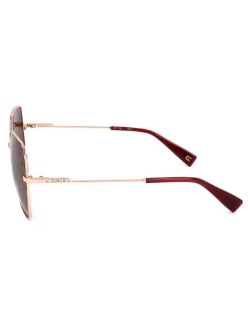 Furla Damen-Sonnenbrille in Gold/ Braun