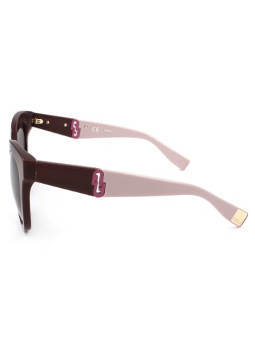 Furla Damskie okulary przeciwsłoneczne w kolorze brązowo-jasnoróżowym