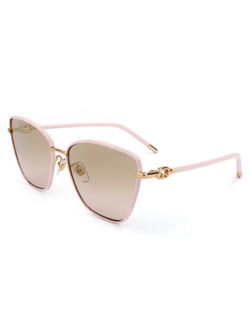 Furla Damskie okulary przeciwsłoneczne w kolorze beżowo-jasnoróżowym