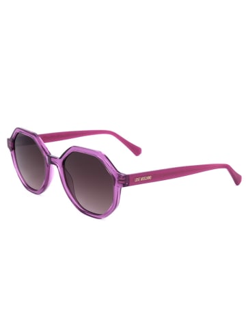 Moschino Damen-Sonnenbrille in Lila/ Braun
