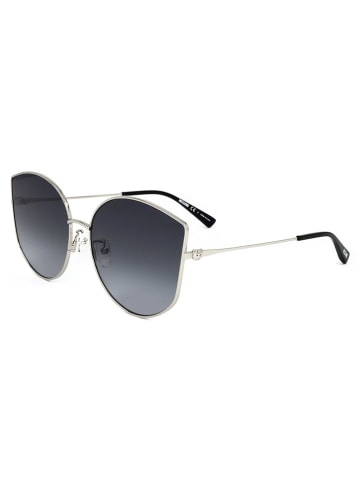 Moschino Damskie okulary przeciwsłoneczne w kolorze srebrno-granatowym