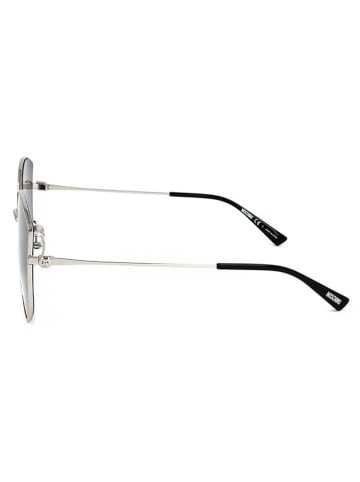 Moschino Damen-Sonnenbrille in Silber/ Dunkelblau
