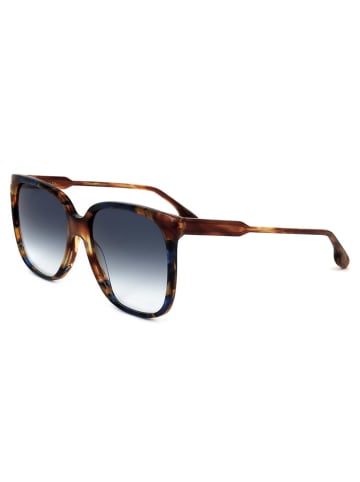 Victoria Beckham Damen-Sonnenbrille in Hellbraun/ Dunkelblau