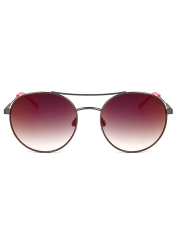 DKNY Damskie okulary przeciwsłoneczne w kolorze srebrno-czerwonym