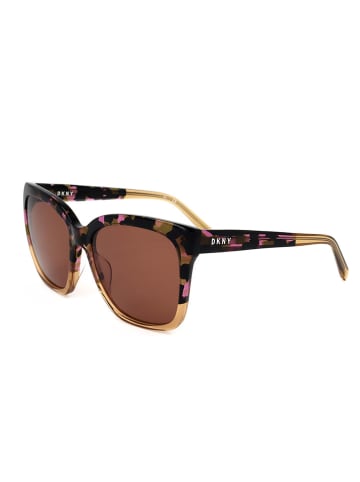 DKNY Damen-Sonnenbrille in Braun/ Hellbraun