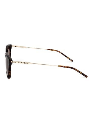 DKNY Damen-Sonnenbrille in Braun-Gold/ Hellbraun