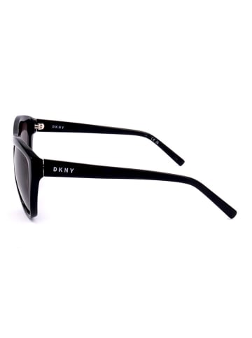 DKNY Damskie okulary przeciwsłoneczne w kolorze czarno-brązowym