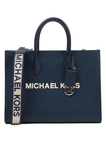 Michael Kors Leder-Henkeltasche in Dunkelblau - (B)35 x (H)27 x (T)12 cm