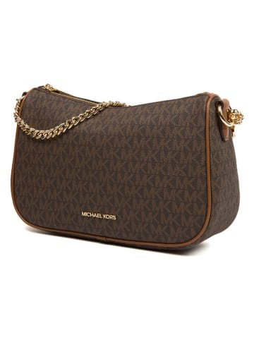 Michael Kors Leren schoudertas donkerbruin - (B)26 x (H)16 x (D)8 cm