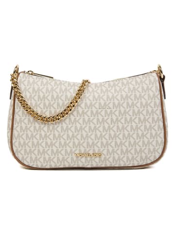 Michael Kors Leren schoudertas crème - (B)26 x (H)16 x (D)8 cm