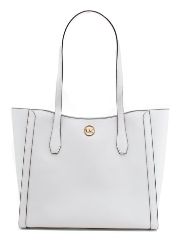 Michael Kors Leder-Schultertasche in Weiß - (B)40 x (H)28 x (T)11 cm