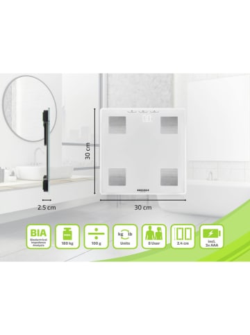 Soehnle Körperanalysewaage "PWD Shape Sense Connect Lite" in Weiß - (L)30 x (B)30